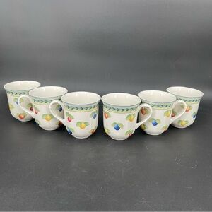 Villeroy Boch French Garden Fleurence Mugs ~ Set of 6